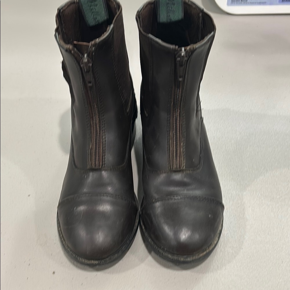 Kids Black Leather Boots